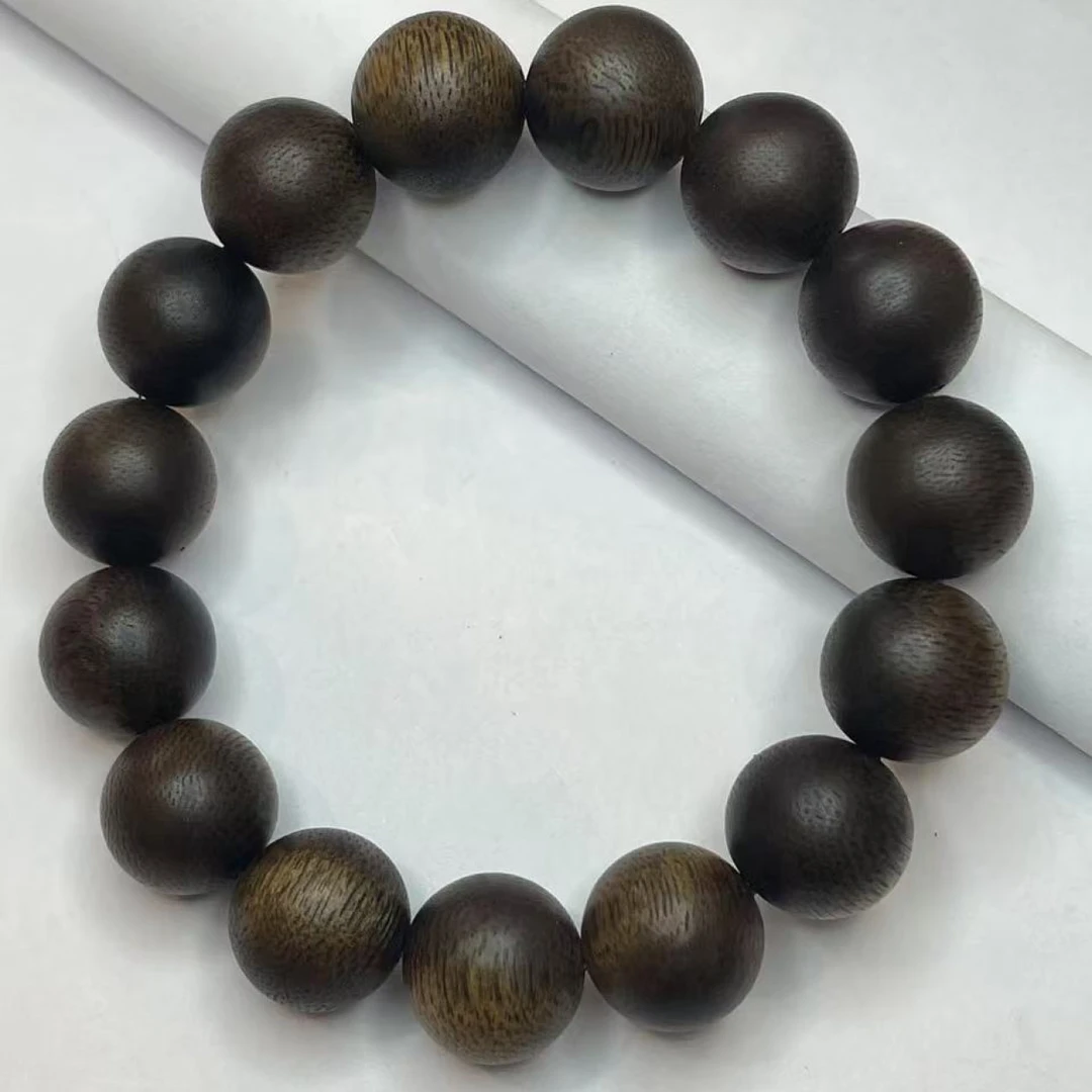 沉香B89 越南惠安沉香药沉沉水级14mm手串