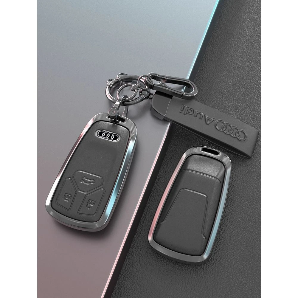 2024款奥迪a4l钥匙套q5l专用a5高档a3改装a6l装饰a7l汽车用品壳扣