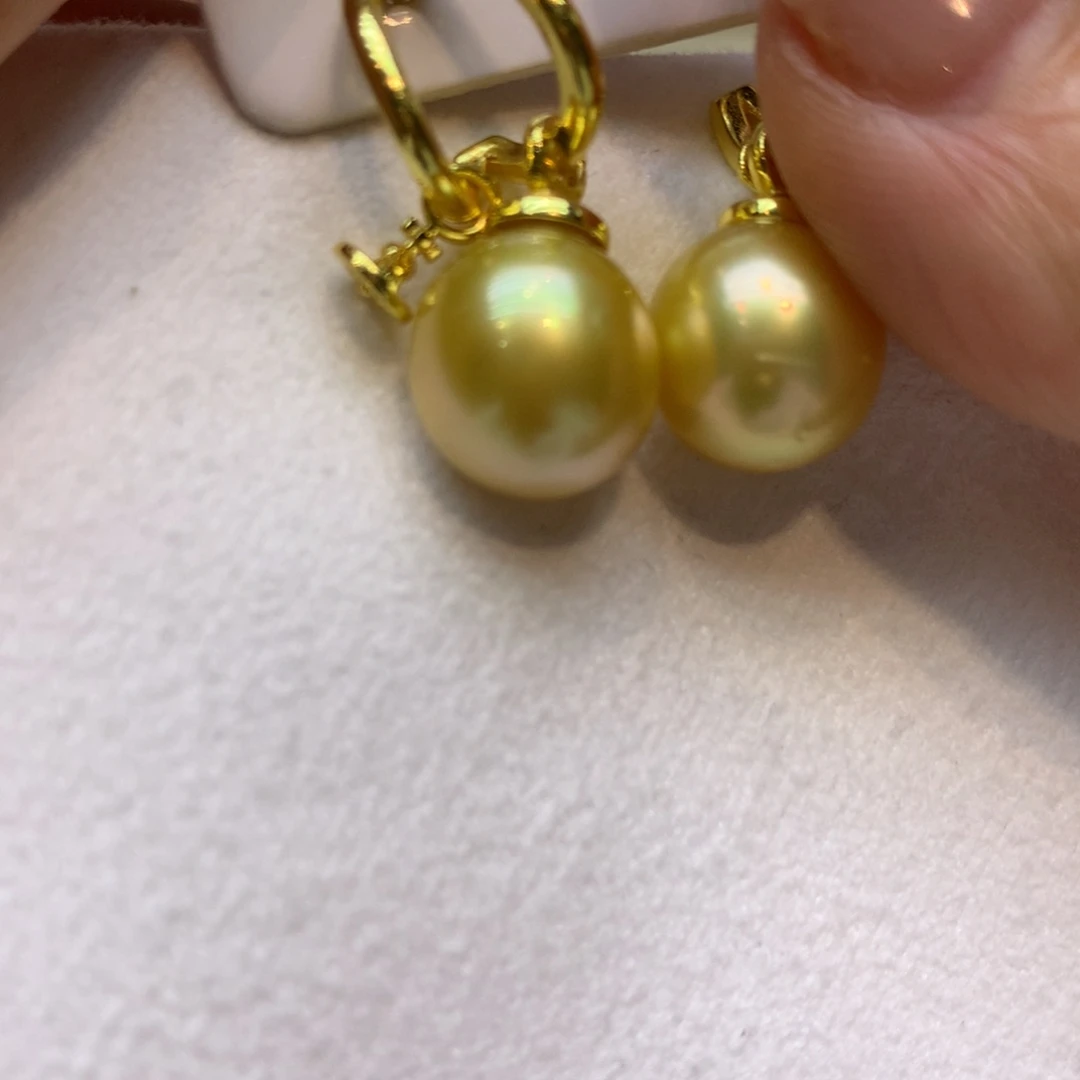 银S925镶嵌耳饰海水珍珠