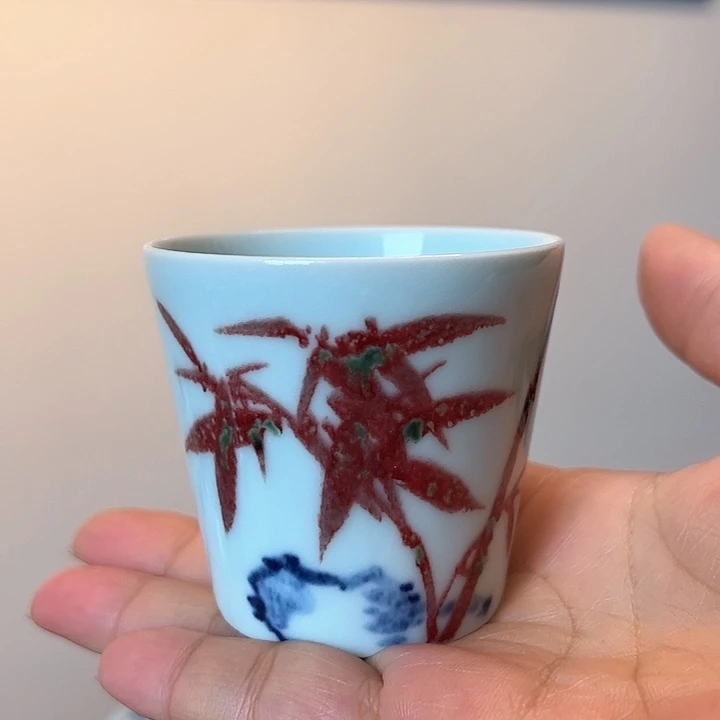 青花釉里红答谢款