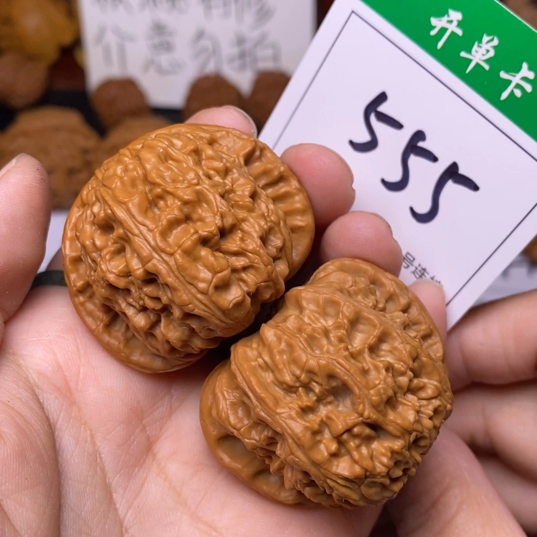 把件文玩核桃555闷尖球白狮子头4.2