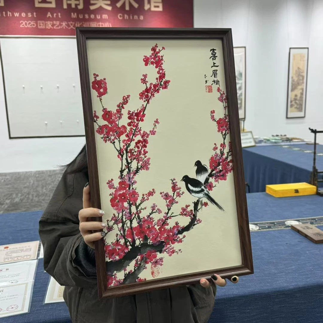 33*53横幅-花鸟喜上眉梢/张涛（带框）