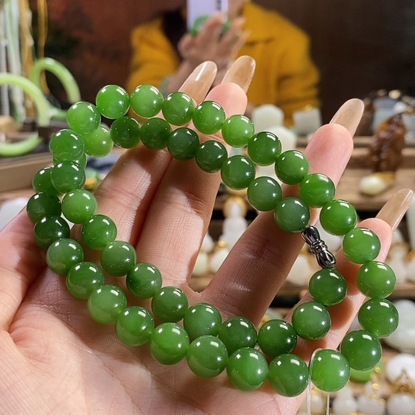 【闪购商品】和田玉项链9.5mm未镶嵌