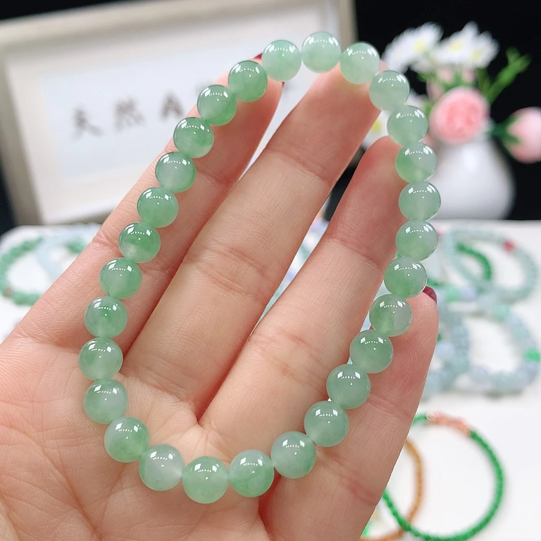 翡翠未镶嵌手链6.9mm