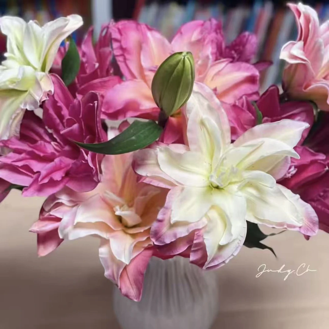 幸运女神 25cm香水秋百合进口种球带芽重瓣耐寒耐热庭院阳台种植