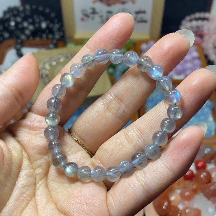 未镶嵌手链水晶灰月