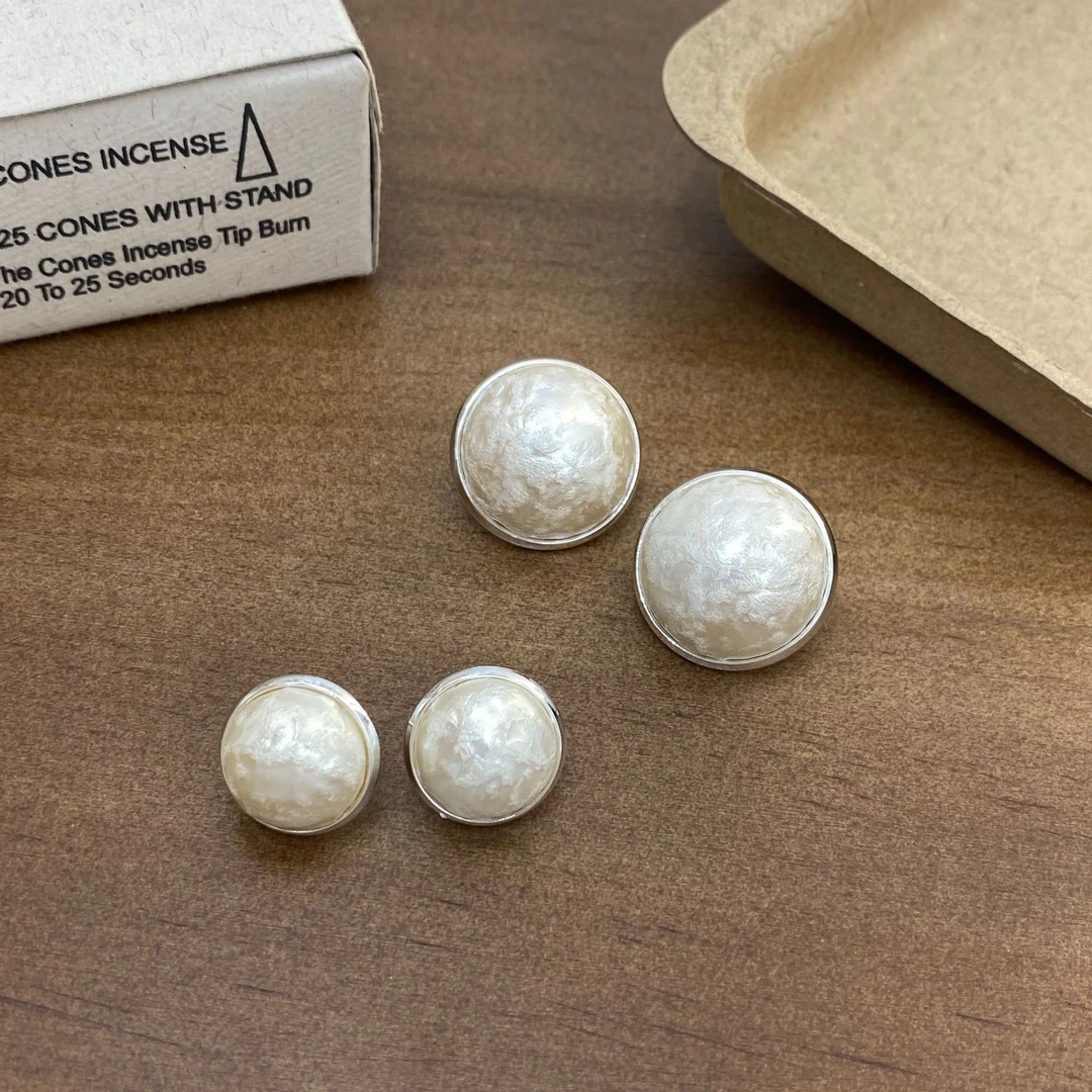 铜合金耳饰 棉花珠925银针耳环2025新款爆款高级感耳钉氛围感配饰