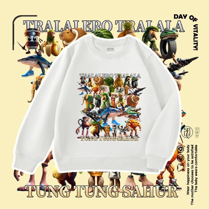 童装痞帅国外山海经儿童卫衣木棍人男女童春秋款服装秋冬装上衣潮