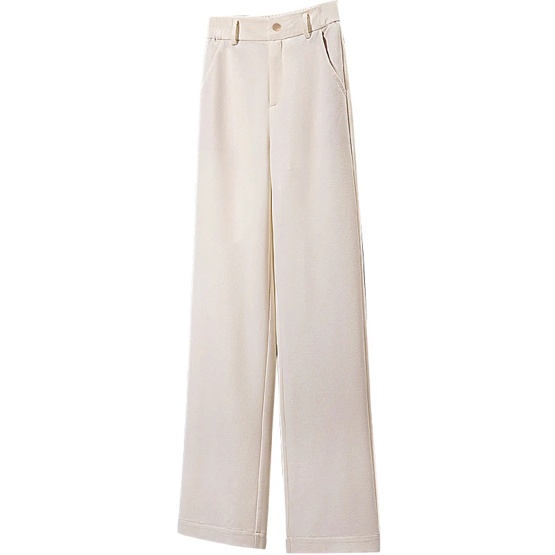 丝柏舍2025春装新款女简约高腰通勤宽松长款直筒休闲裤S51R1040K