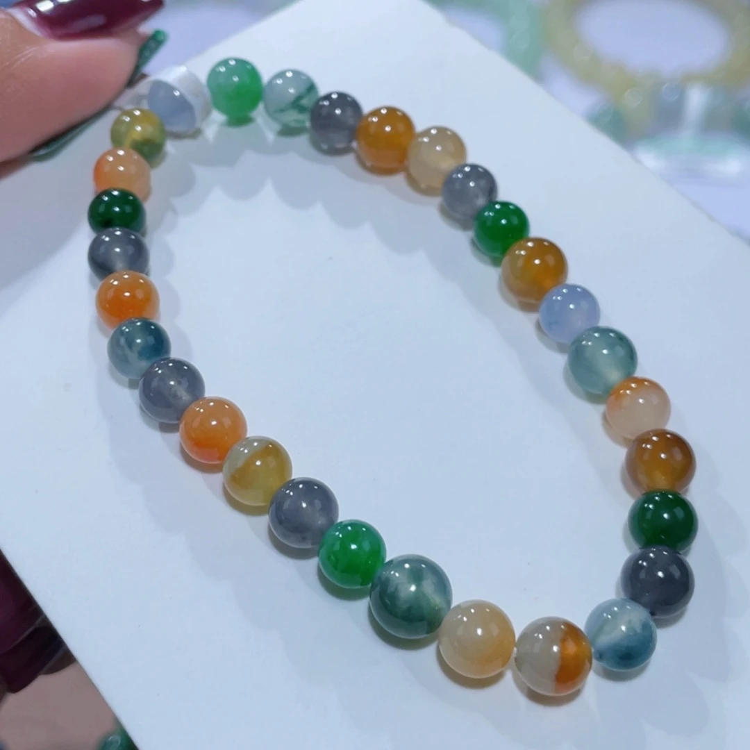 未镶嵌手链翡翠浓彩多宝