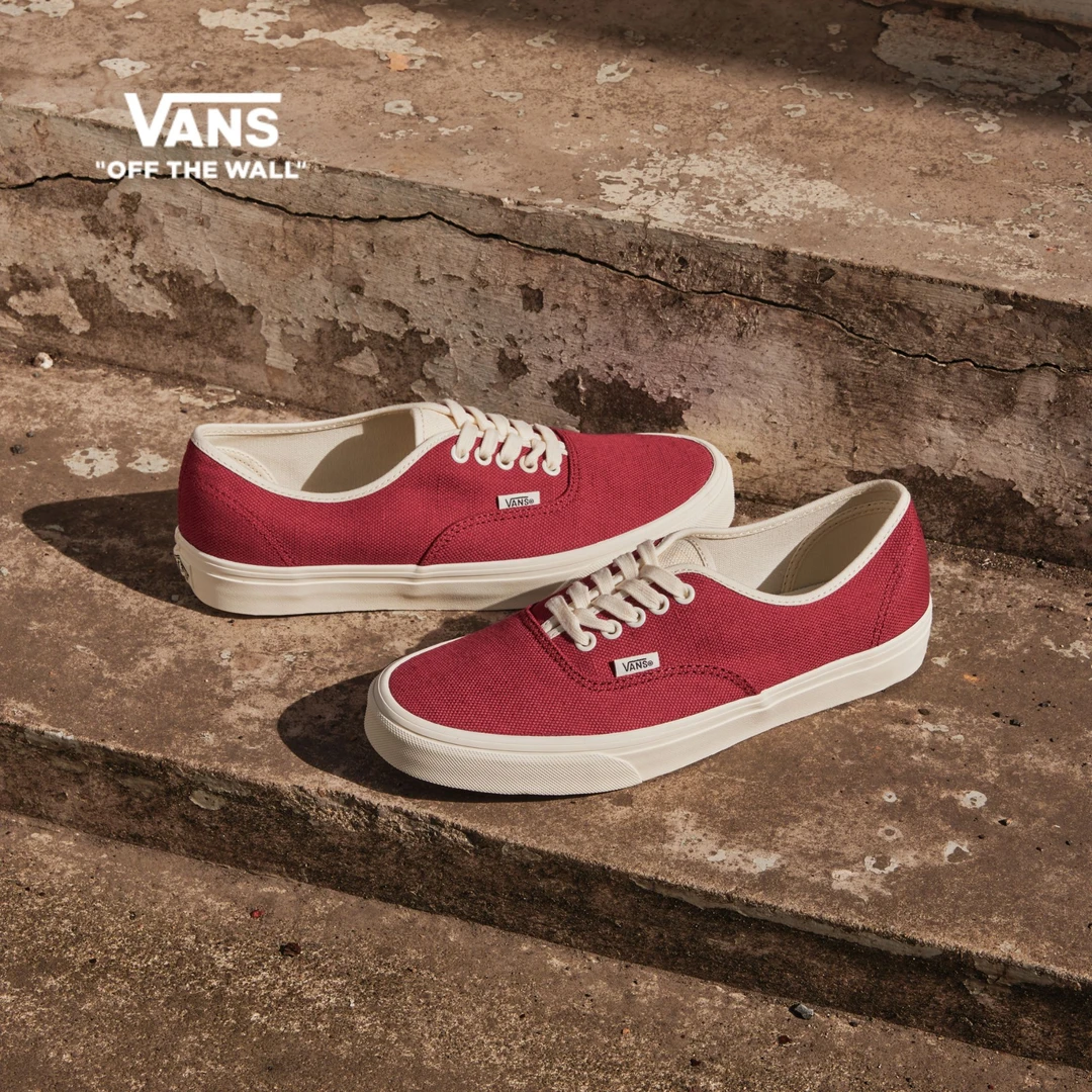 【欧若风】Vans范斯官方 Authentic轻便舒适红色男女鞋帆布鞋D7YSQ5