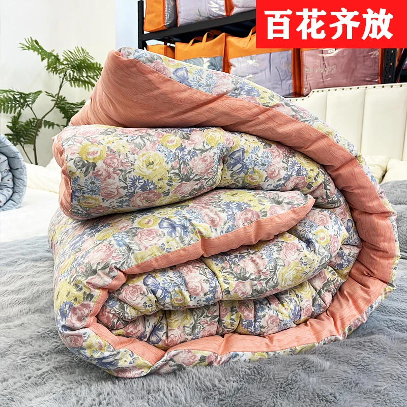 【试睡十五天】百花齐放双人印花保暖春秋被冬被加厚6斤8斤10斤
