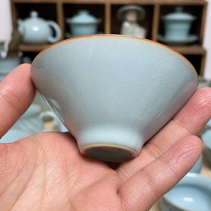杯子特价天青70斗笠个别气泡