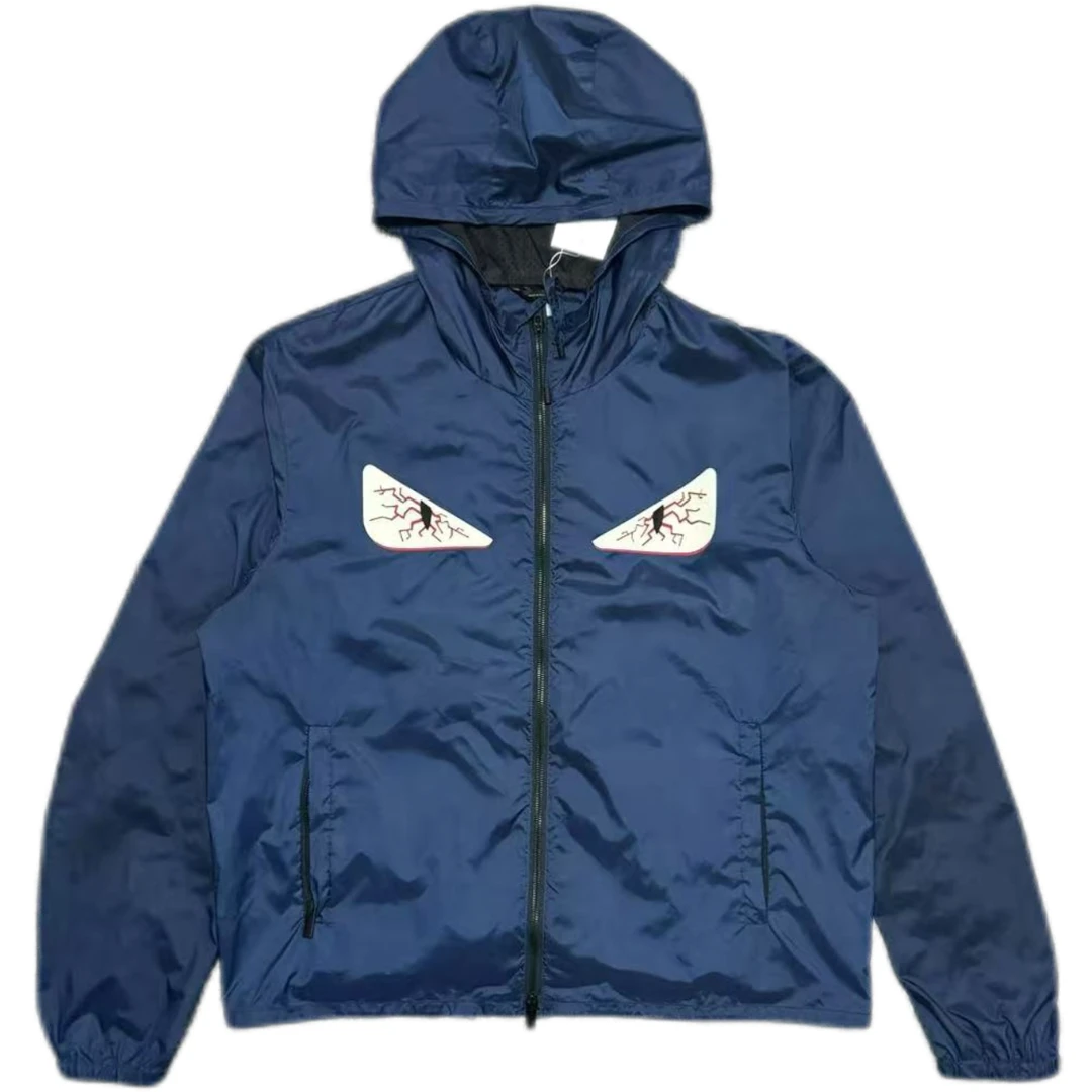 99新 FENDI/芬迪 藏蓝色尼龙小恶魔外套
