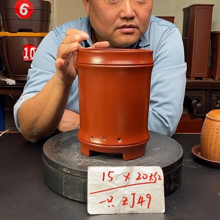 紫砂花盆货号一只ZJ49