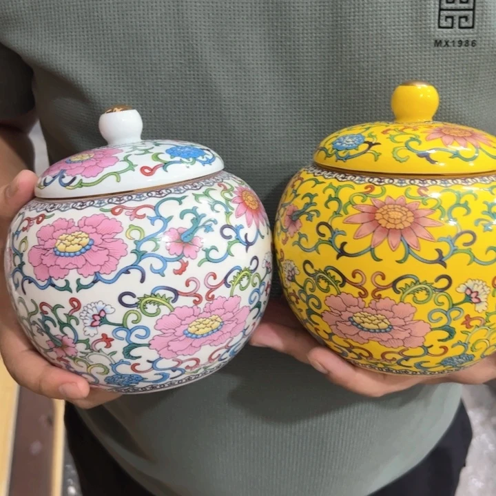 瑕疵福利品陶瓷茶叶罐介意勿拍