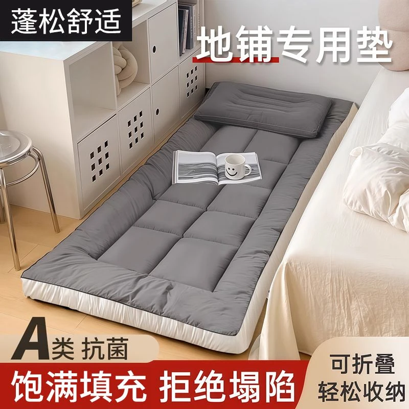 地垫睡垫榻榻米地铺专用睡垫床垫软垫家用卧室出租房可折叠不塌陷