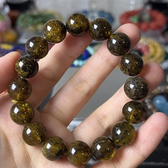 琥珀手链未镶嵌矿坑微瑕