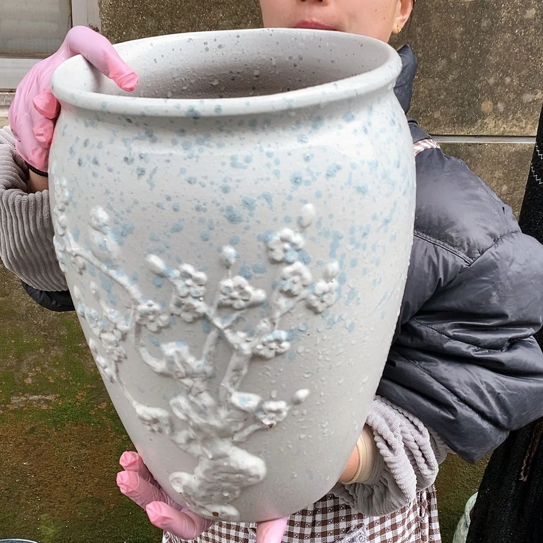 红泥花盆正品口25高35