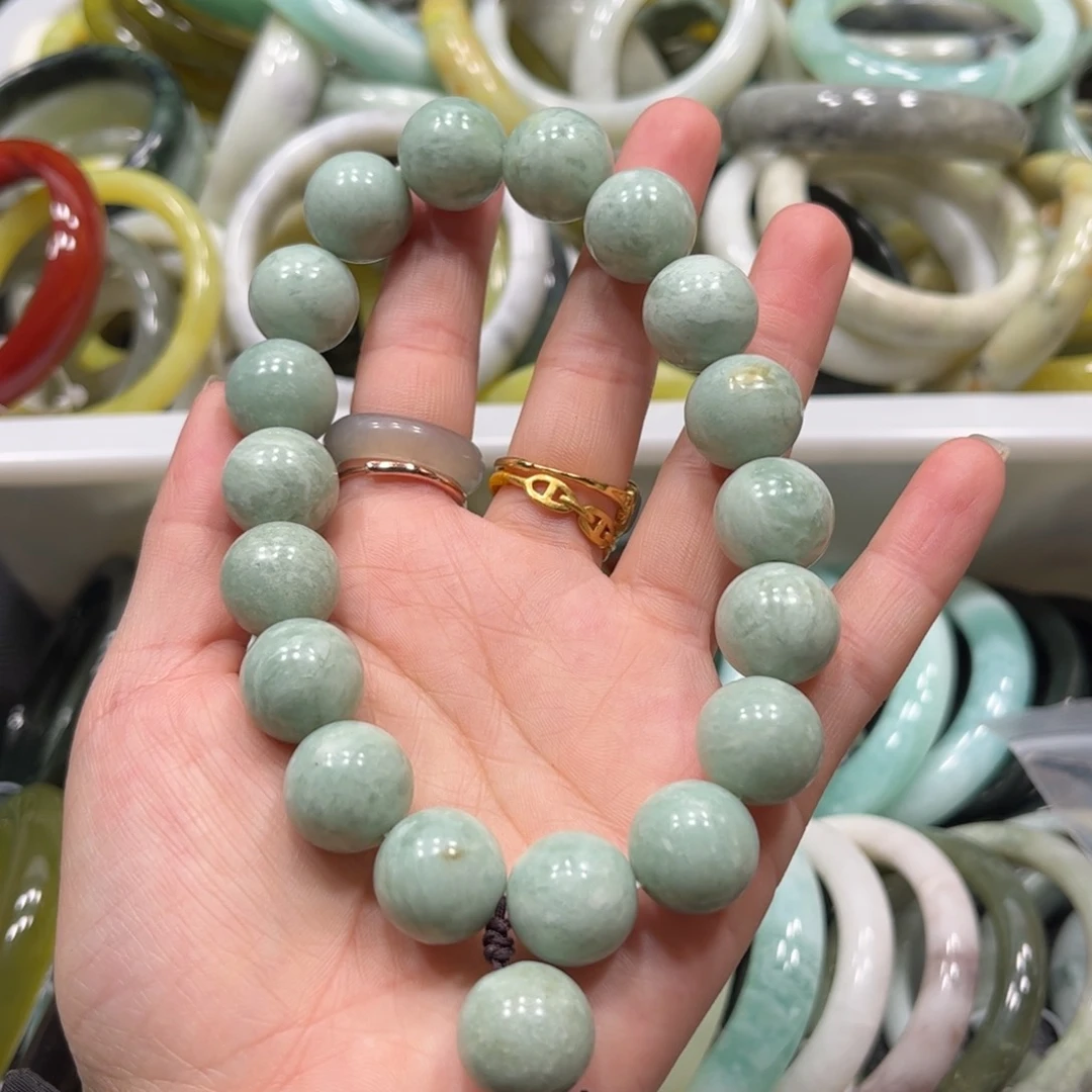 蛇纹石玉手链未镶嵌