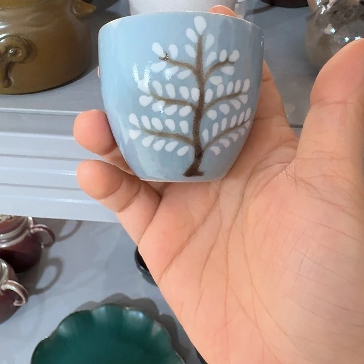 主人杯一个，瓷。品茗瓷
