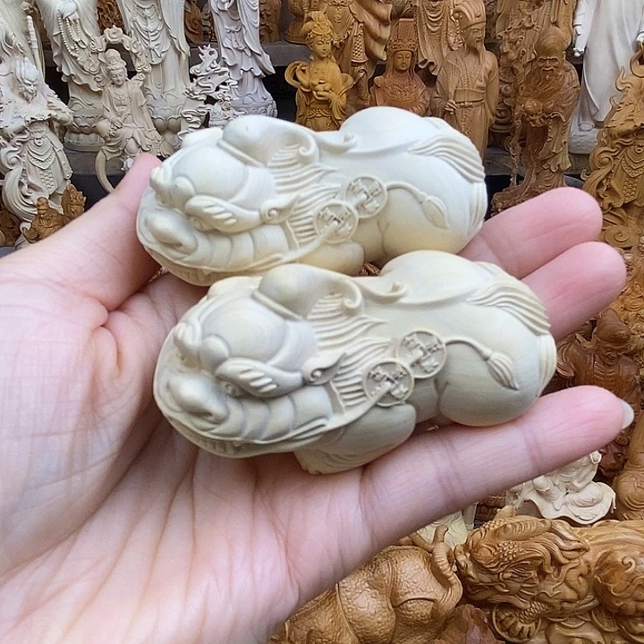 柏木（崖柏）貔貅手把
