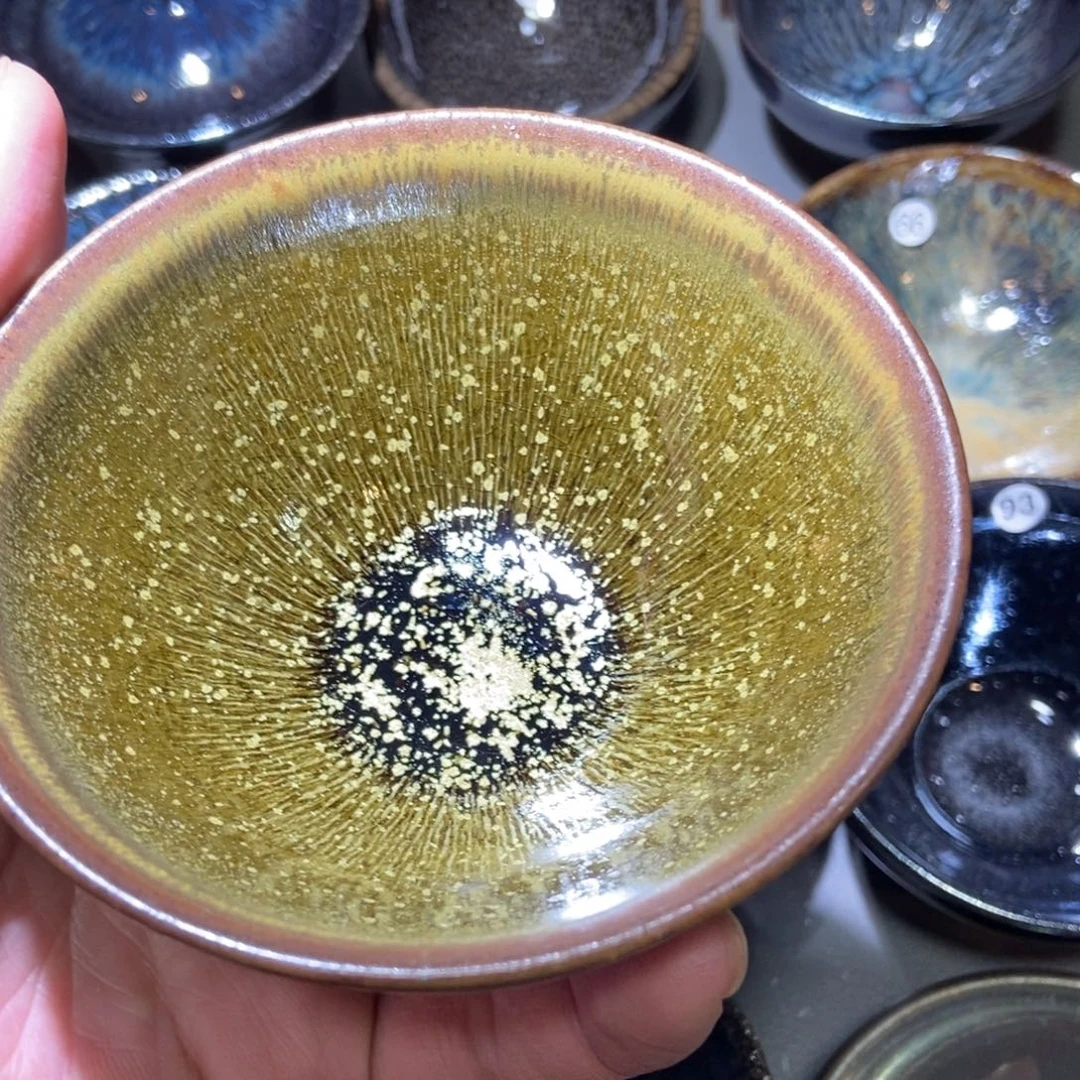 劉***通茶盏178 落灰烧微瑕盏漏