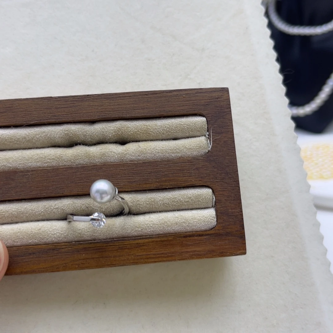 戒指银S925镶嵌海水珍珠