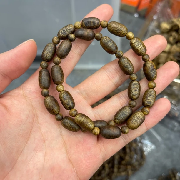 满江红 沉香手串海南尖峰岭瘤疤糖结料双圈 9g 多样性发一