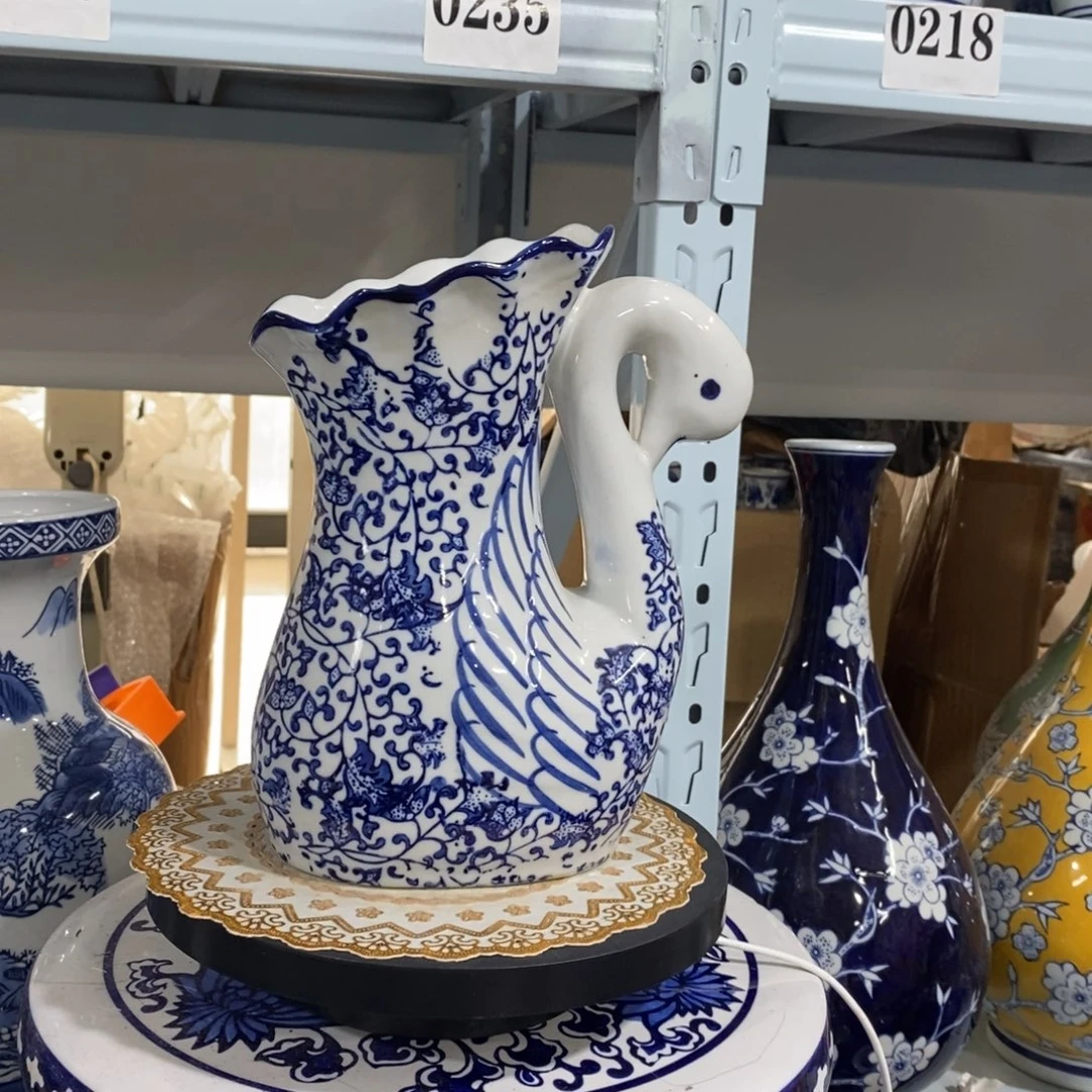 瓶天鹅花瓶摆件花瓶