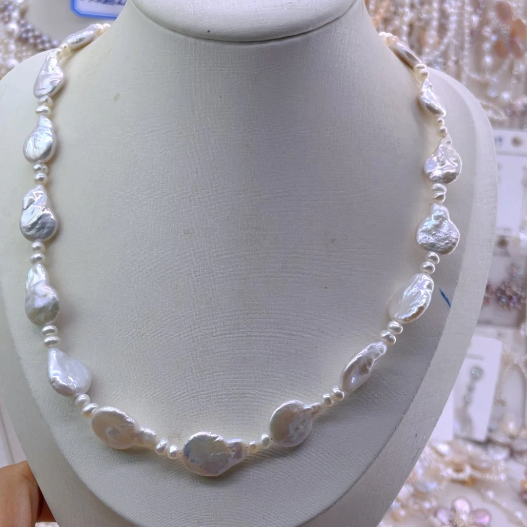 未镶嵌耳饰淡水珍珠项链