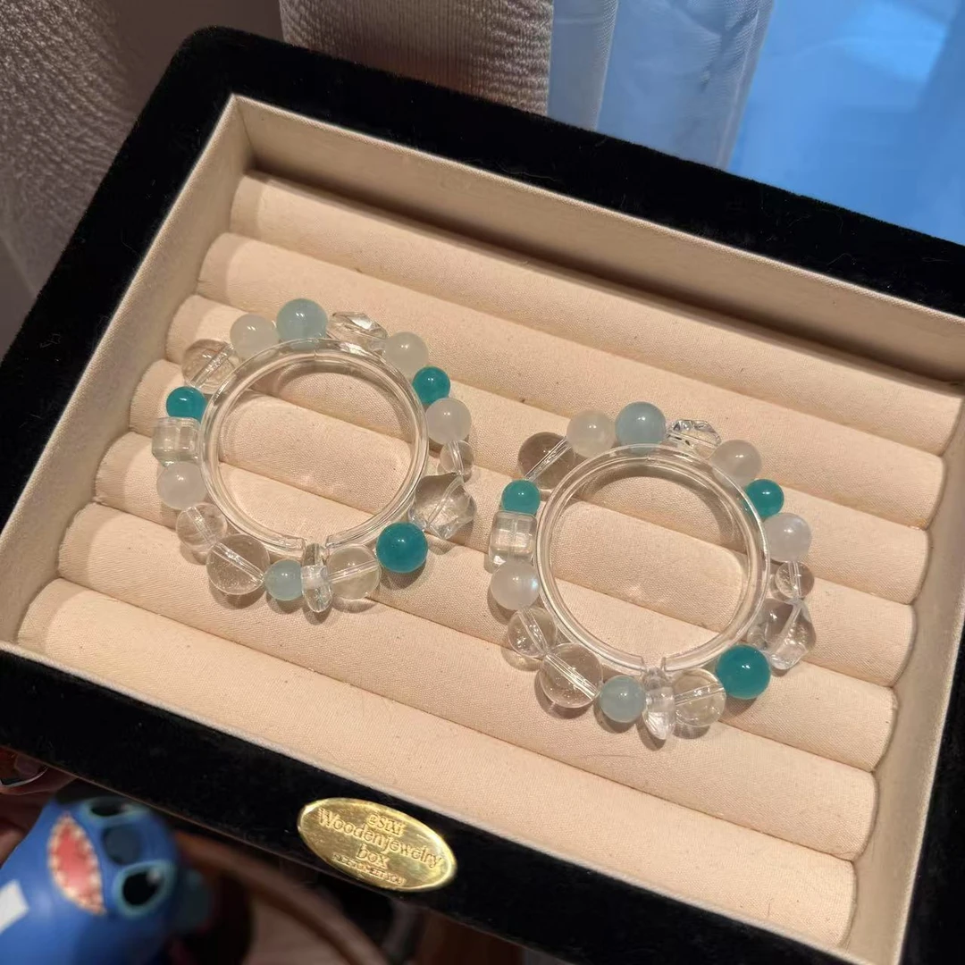 「海岸」白水晶星星海蓝宝天河蓝月光手串手链 多样性发其一ZL200