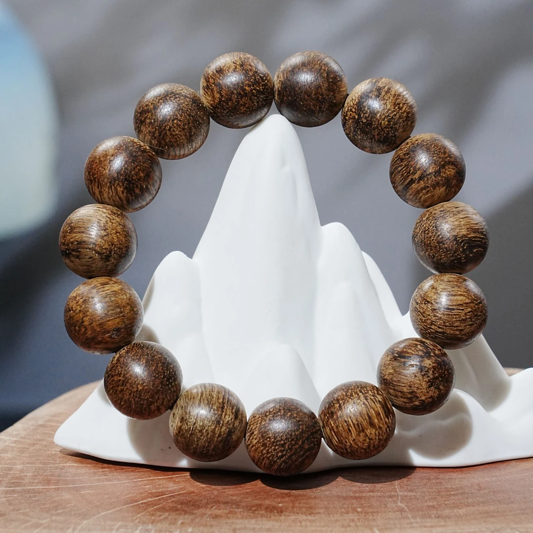 印尼马拉OK水沉黑油沉香手串 1.46cm 9.17g 250718034   A