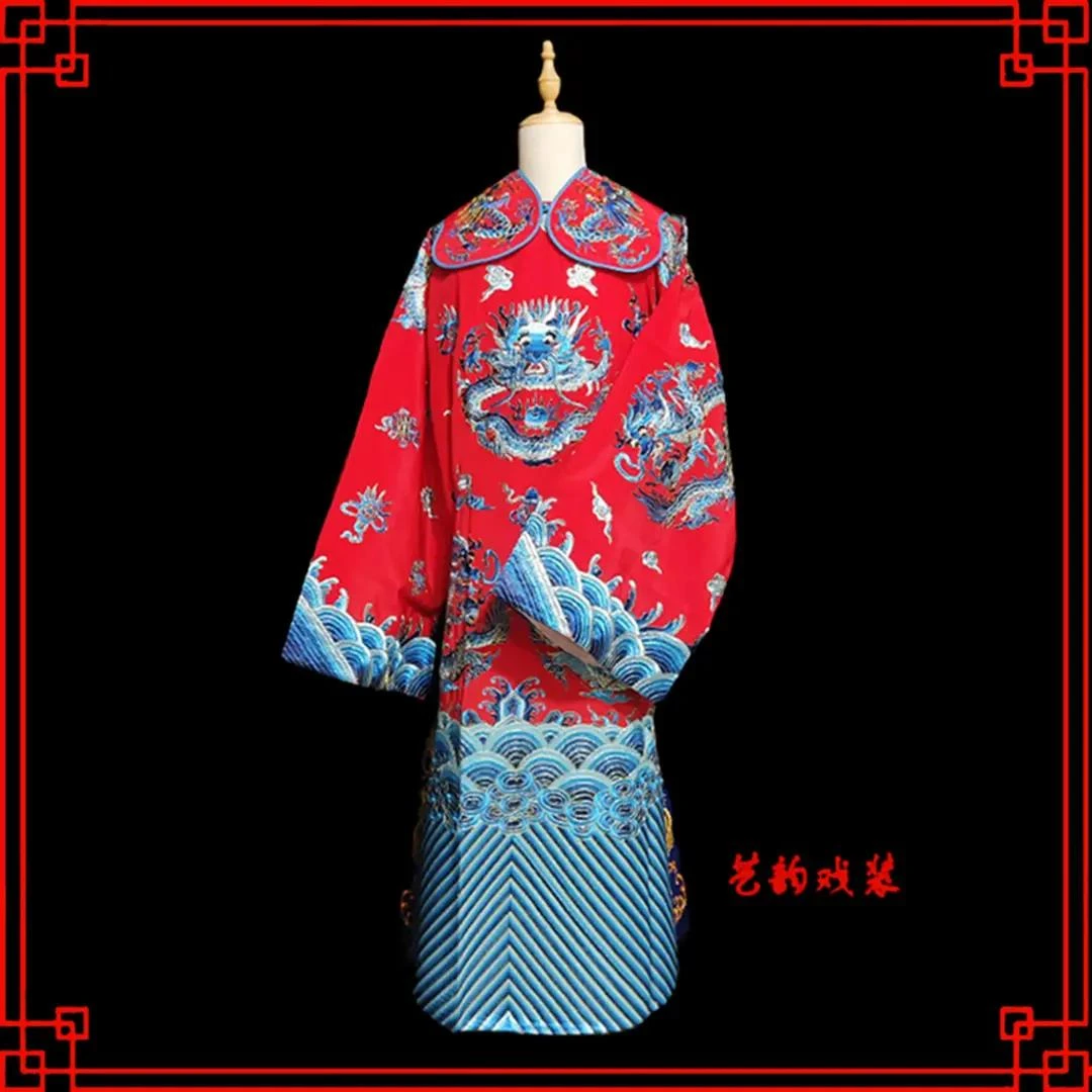戏曲演出服装戏剧京剧豫剧包公花脸蟒袍皇上龙袍小生老生团龙男蟒