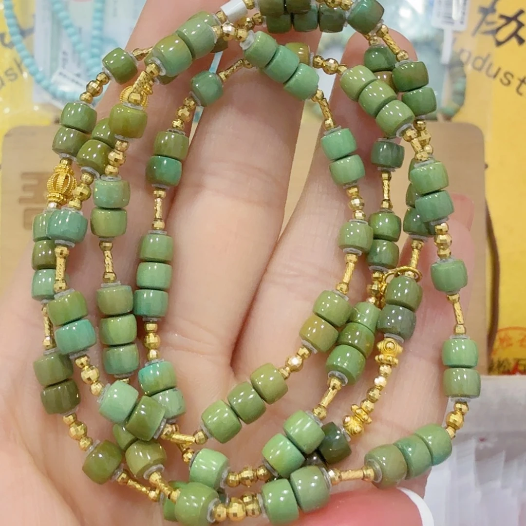 绿松石18K金镶嵌珠宝奇石