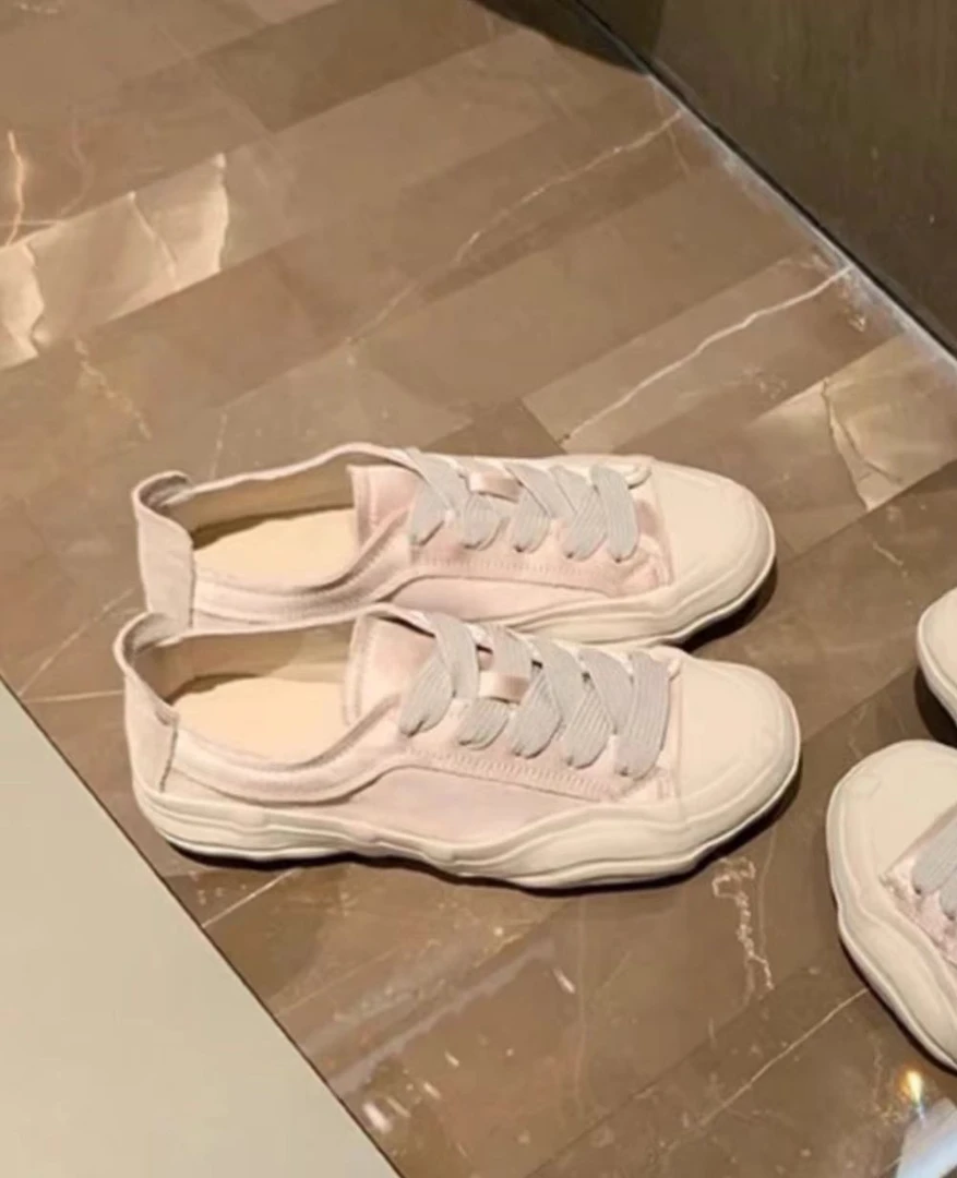 嫩嫩的、甜美超舒适~~溶解厚底休闲运动系带板鞋10791(2B13-3)