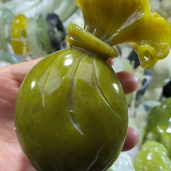 岫玉未镶嵌岫玉手把