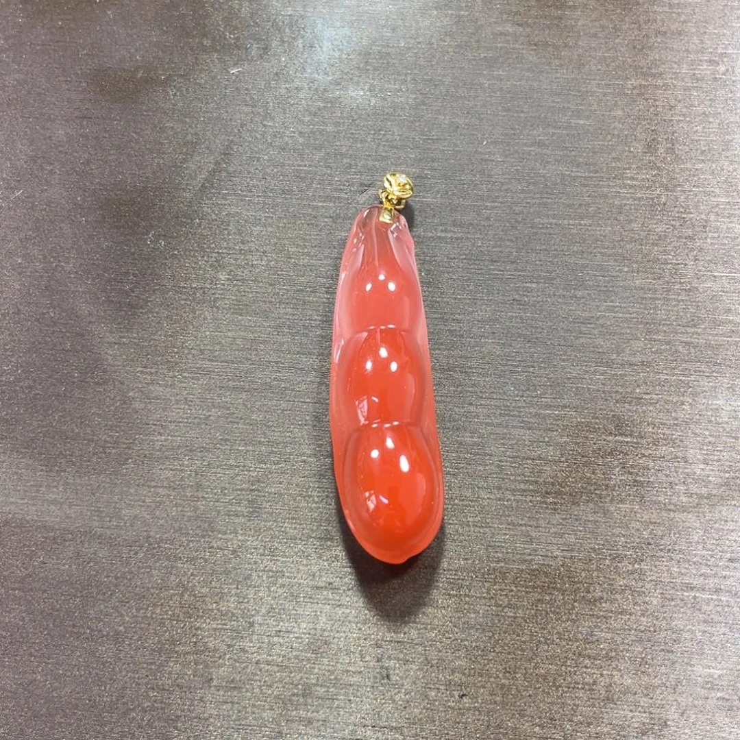 齐***极18K金镶嵌吊坠南红玛瑙吊坠
