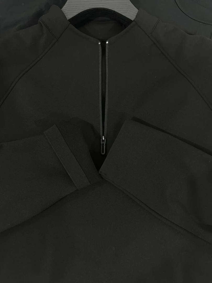 K+户外运动拉链通用长袖T恤立领冬季针织秋冬修身上衣男款