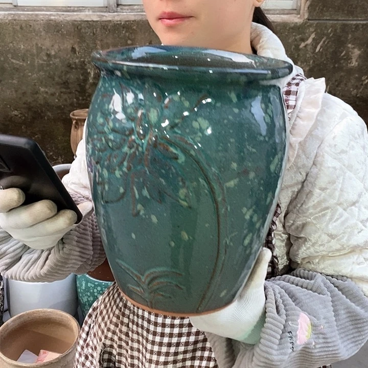 紫砂花盆正品口20高25