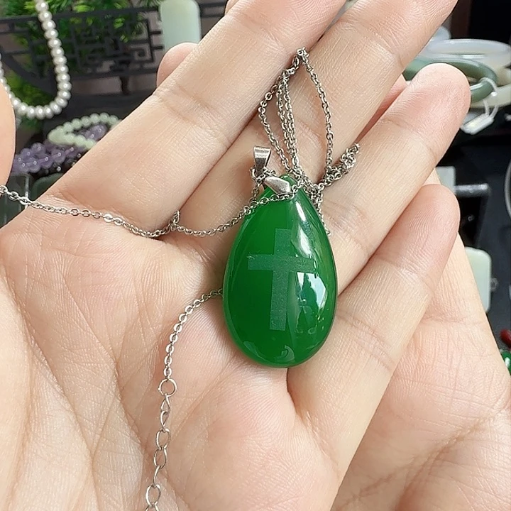 玛瑙/玉髓颈饰银S925镶嵌