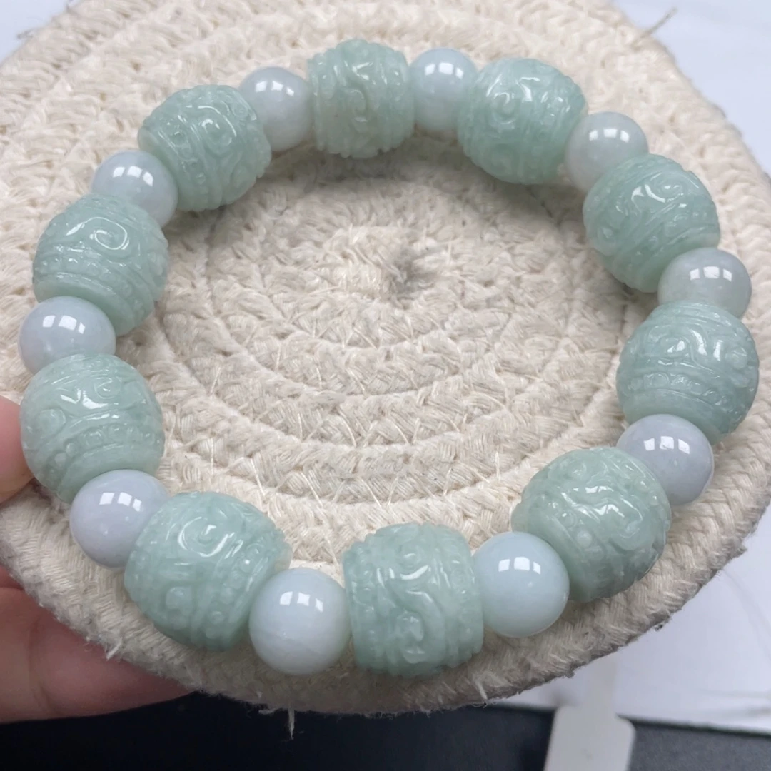 翡翠未镶嵌手链天然A货缅甸翡翠15