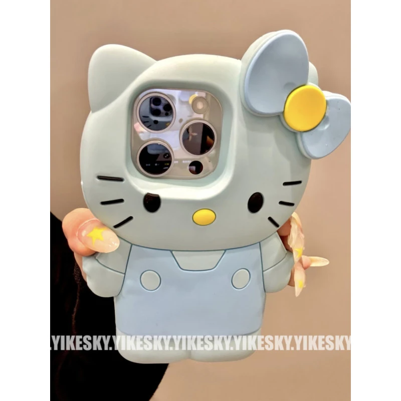 泳知同款立体KT猫iPhone16promax手机壳苹果151413硅胶14pro女潮