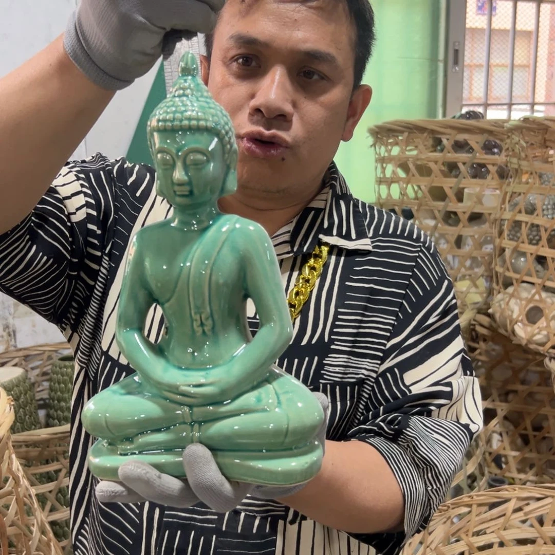 摆件35 号高中低温陶瓷瓶（部分微瑕）