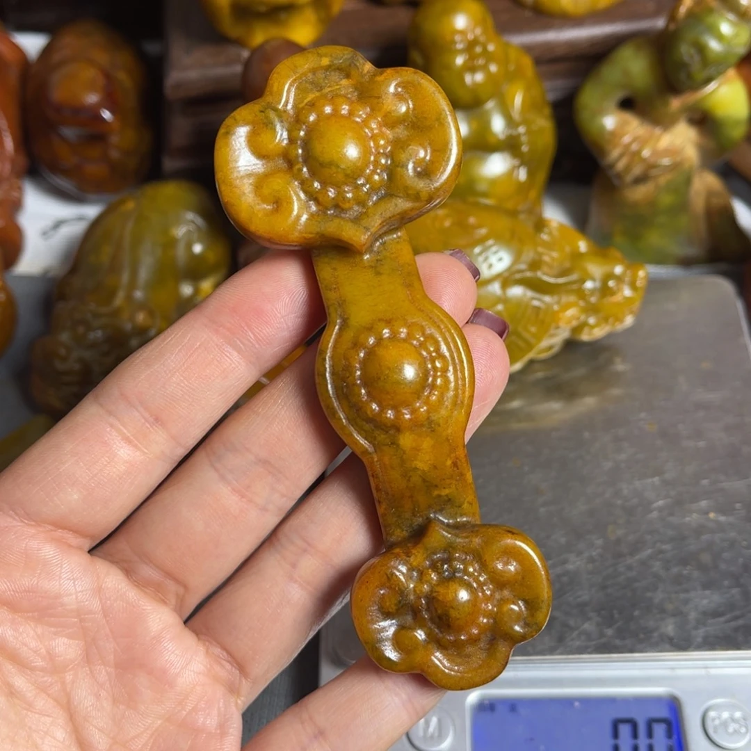 蛇纹石玉合金颈饰