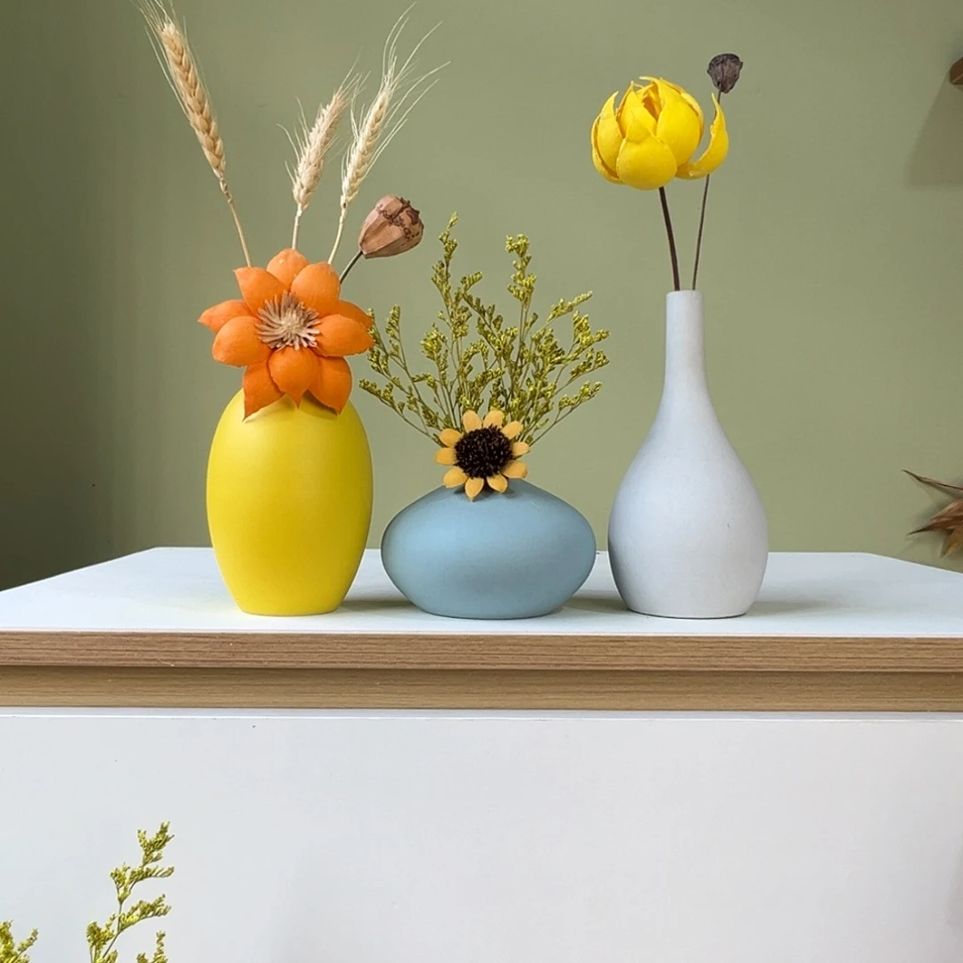 陶瓷花瓶陶瓷花瓶带花高度20-30厘米左右