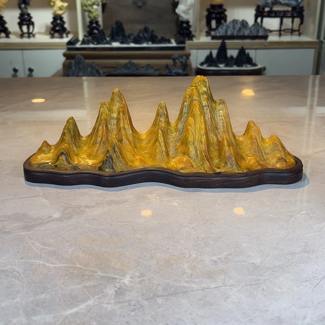 B***r灵璧石手工雕刻奇石摆件