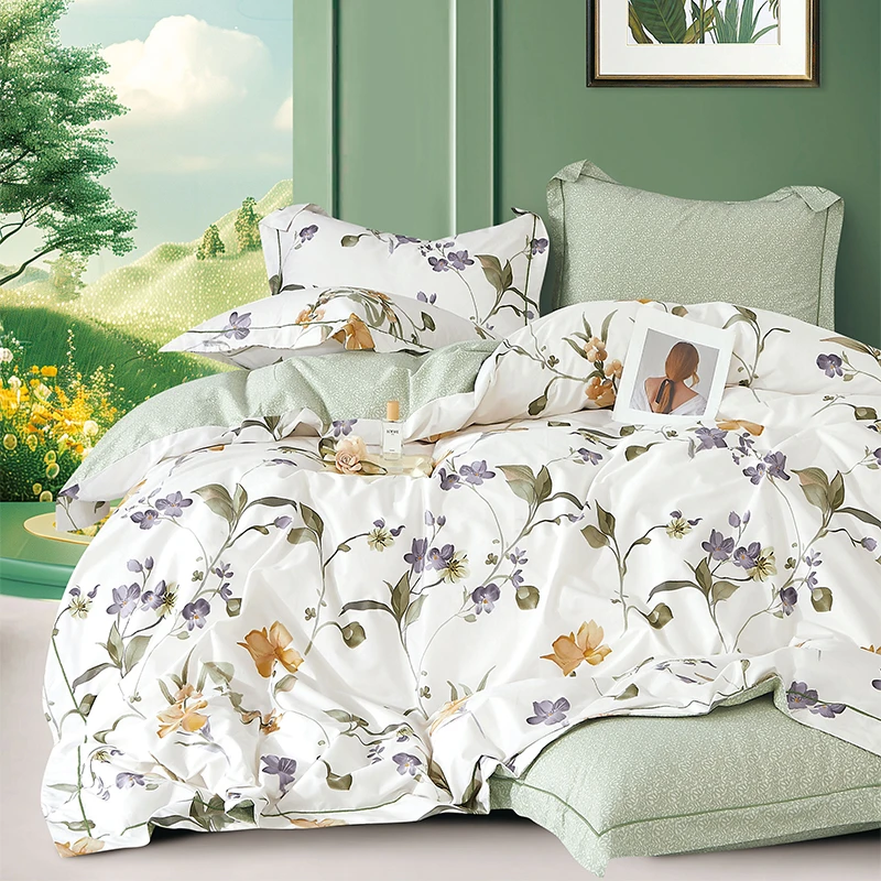 沃尔德全棉印花床品四件套-【云川入画】