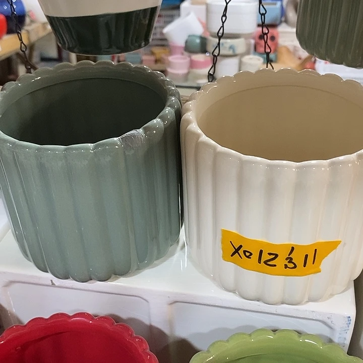 摆件陶盆有孔 微瑕介意勿拍