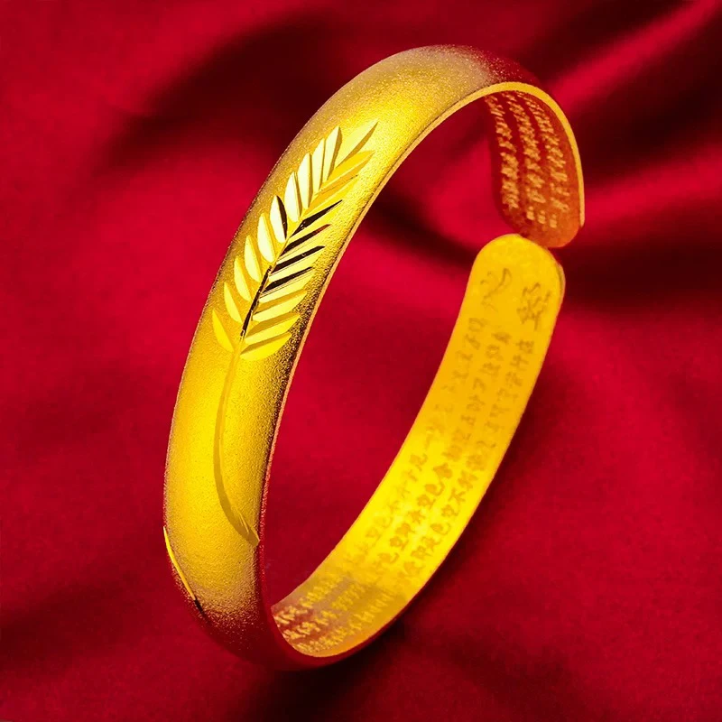 2025年新款潮古法传承越南沙金手镯女仿真结婚镯子首饰铜合金